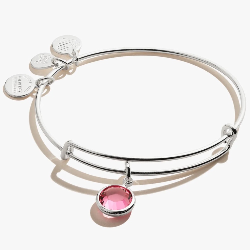 Alex and Ani Rose Birthstone Charm Bangle, October